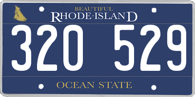 RI license plate 320529
