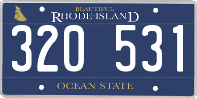 RI license plate 320531