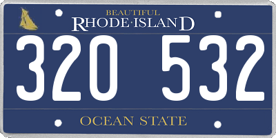 RI license plate 320532