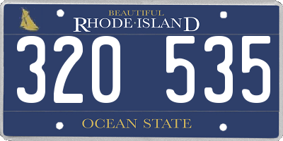 RI license plate 320535