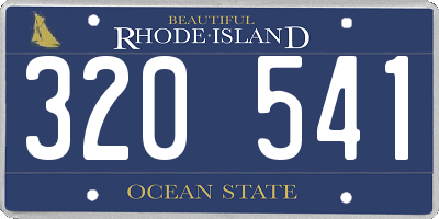 RI license plate 320541