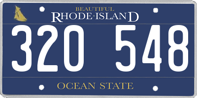 RI license plate 320548