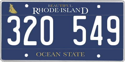 RI license plate 320549