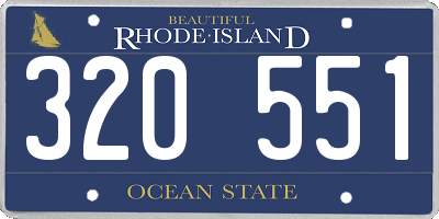 RI license plate 320551