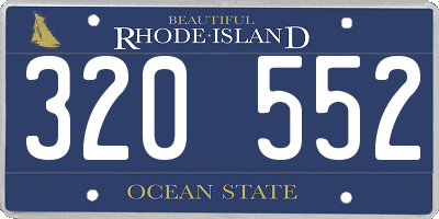 RI license plate 320552
