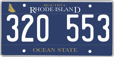 RI license plate 320553