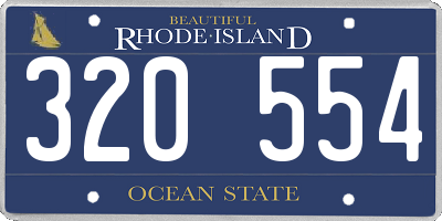 RI license plate 320554