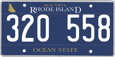 RI license plate 320558