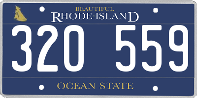 RI license plate 320559