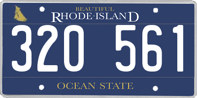 RI license plate 320561