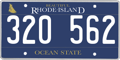 RI license plate 320562