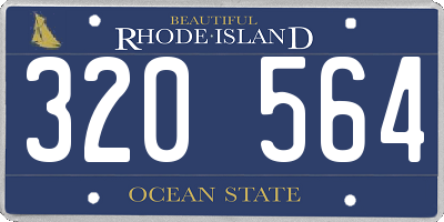 RI license plate 320564