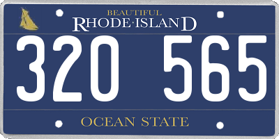 RI license plate 320565