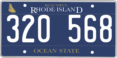 RI license plate 320568