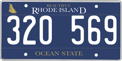 RI license plate 320569