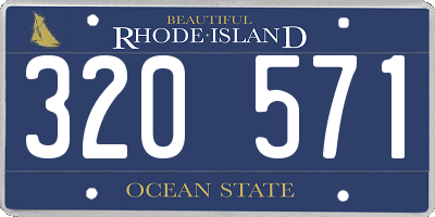RI license plate 320571
