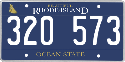 RI license plate 320573