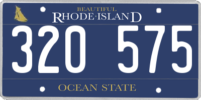 RI license plate 320575