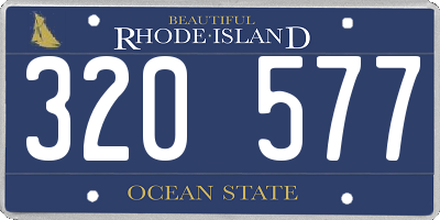 RI license plate 320577