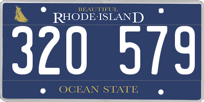RI license plate 320579