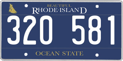 RI license plate 320581