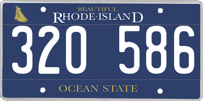 RI license plate 320586