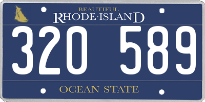RI license plate 320589