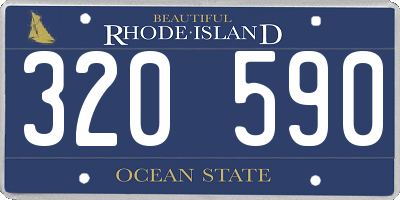 RI license plate 320590