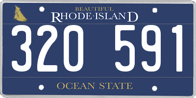 RI license plate 320591