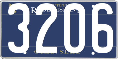RI license plate 3206