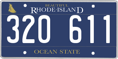 RI license plate 320611