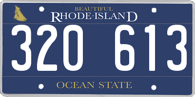 RI license plate 320613