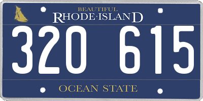 RI license plate 320615