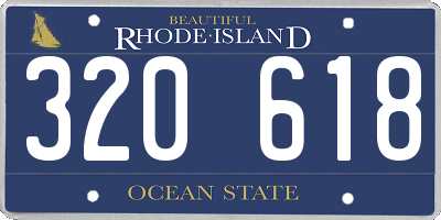 RI license plate 320618
