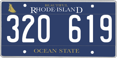 RI license plate 320619