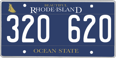 RI license plate 320620