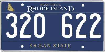 RI license plate 320622