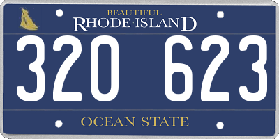 RI license plate 320623