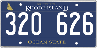 RI license plate 320626