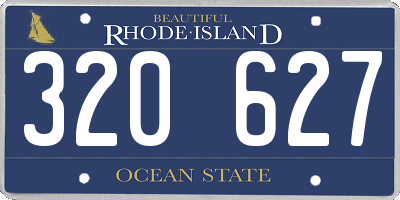 RI license plate 320627