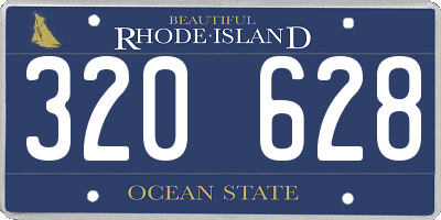 RI license plate 320628
