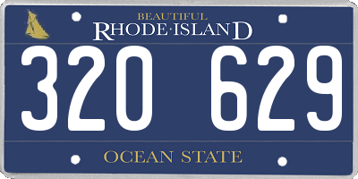 RI license plate 320629