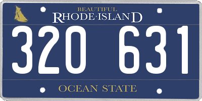 RI license plate 320631