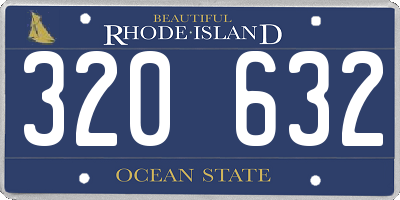 RI license plate 320632