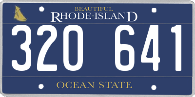 RI license plate 320641