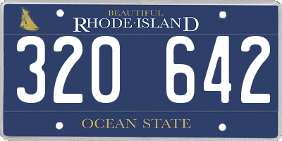 RI license plate 320642