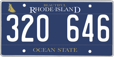 RI license plate 320646