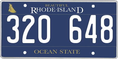 RI license plate 320648