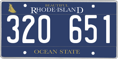 RI license plate 320651