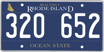 RI license plate 320652
